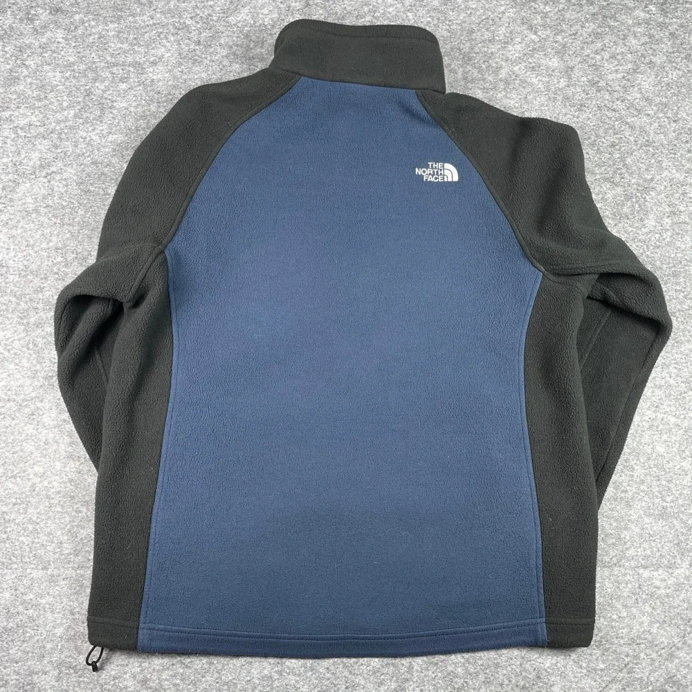 The North Face Fleece Jacket Mens XL Blue Black Full Zip Denali Outdoor